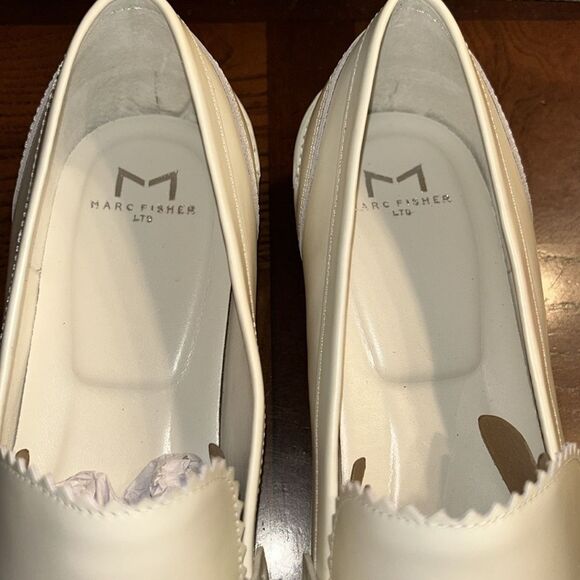 Marc Fischer Cream Leather Loafers(Size 11M) - Picture 7 of 9